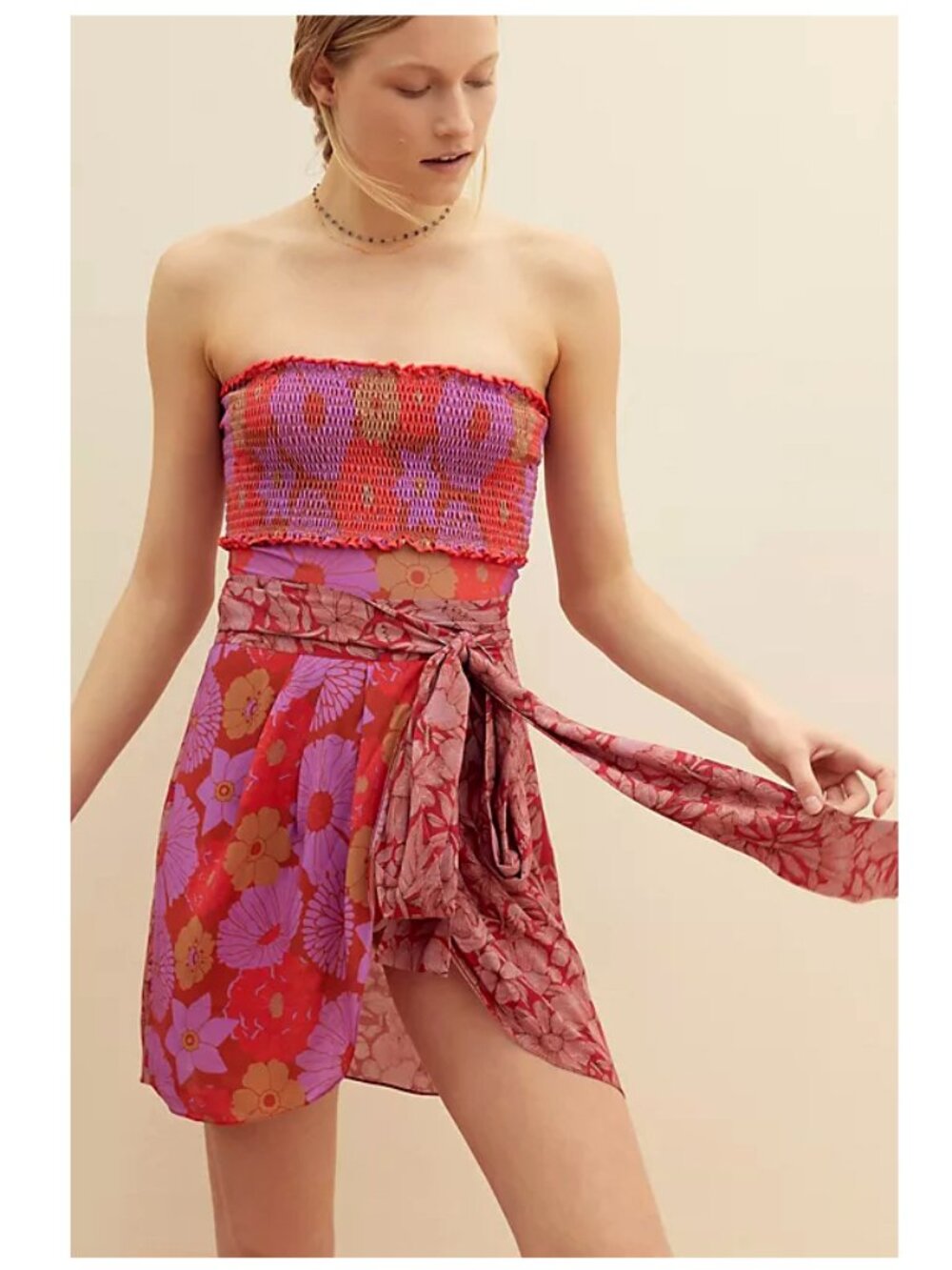 Carolina K | Kinsale Floral Wrap Mini Cover-Up Skirt | NWT